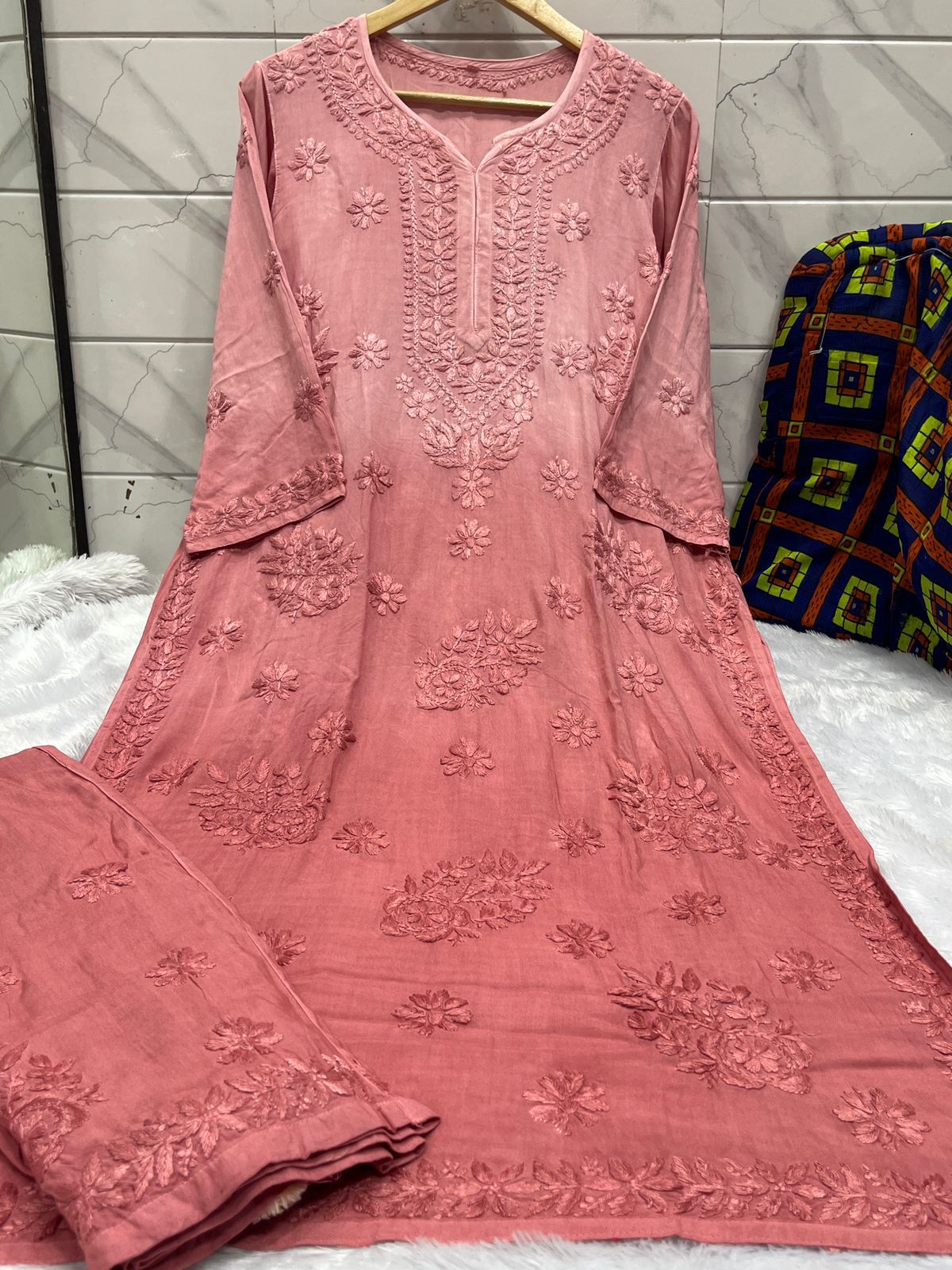 2 TONE LINEN SHIRT AND PALAZO SETS