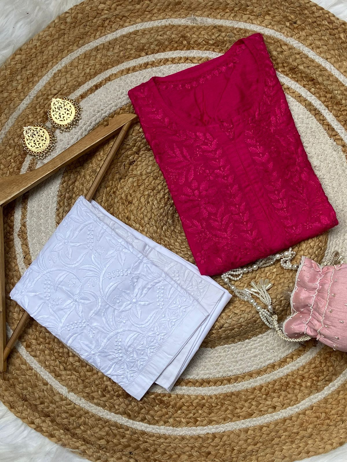 Hand-Embroidered Chikankari 2 piece