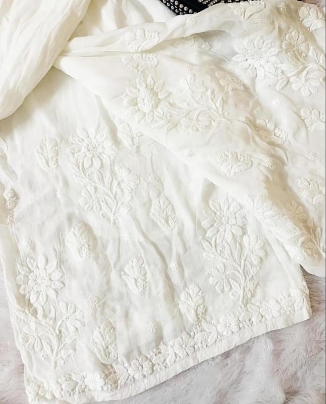 HAND EMBROIDERED CHIKANKARI PALAZO