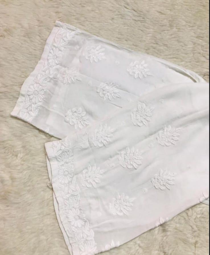 HAND EMBROIDERED CHIKANKARI PALAZO