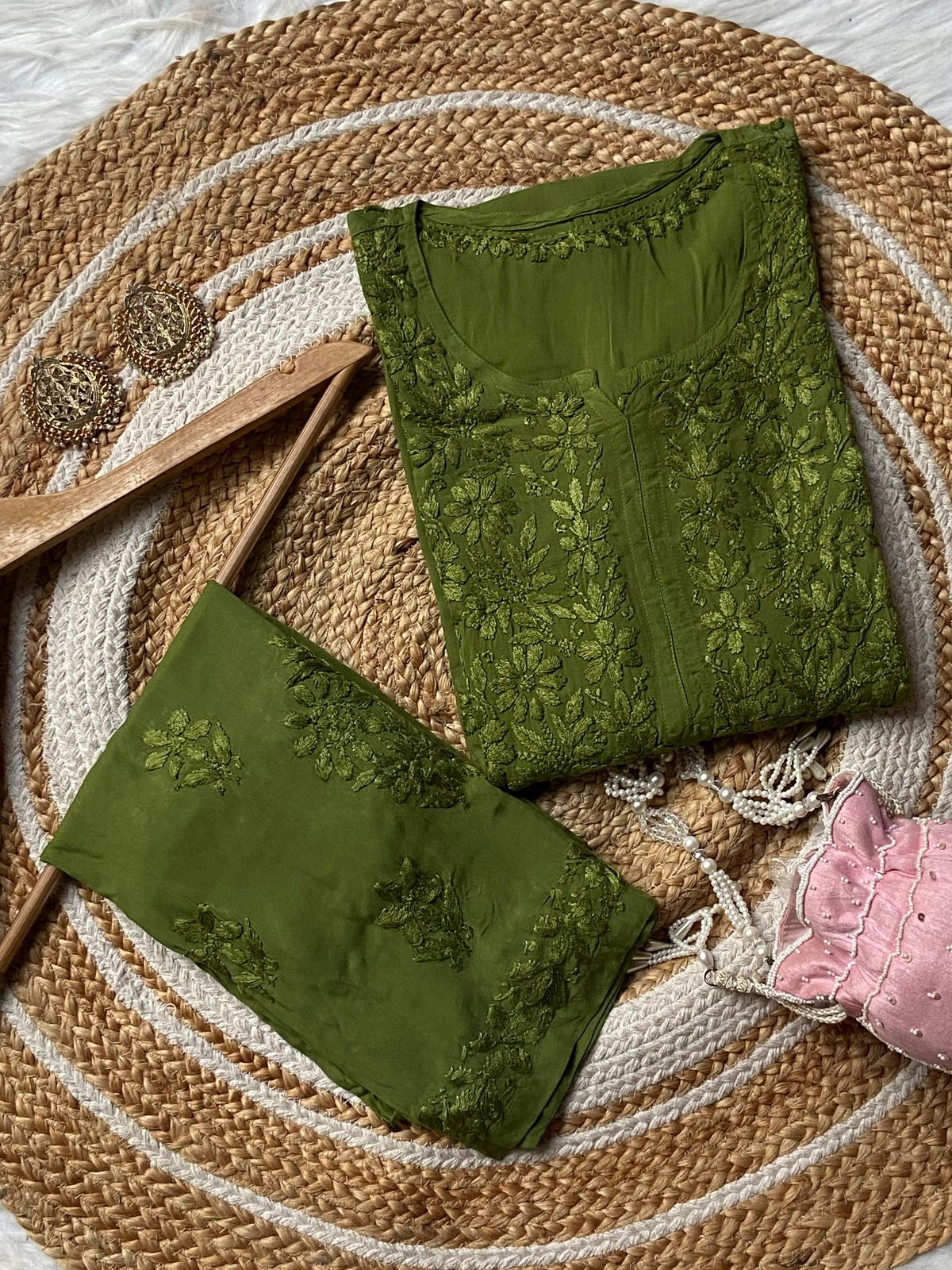 2 PIECE HAND EMBROIDERED SUIT