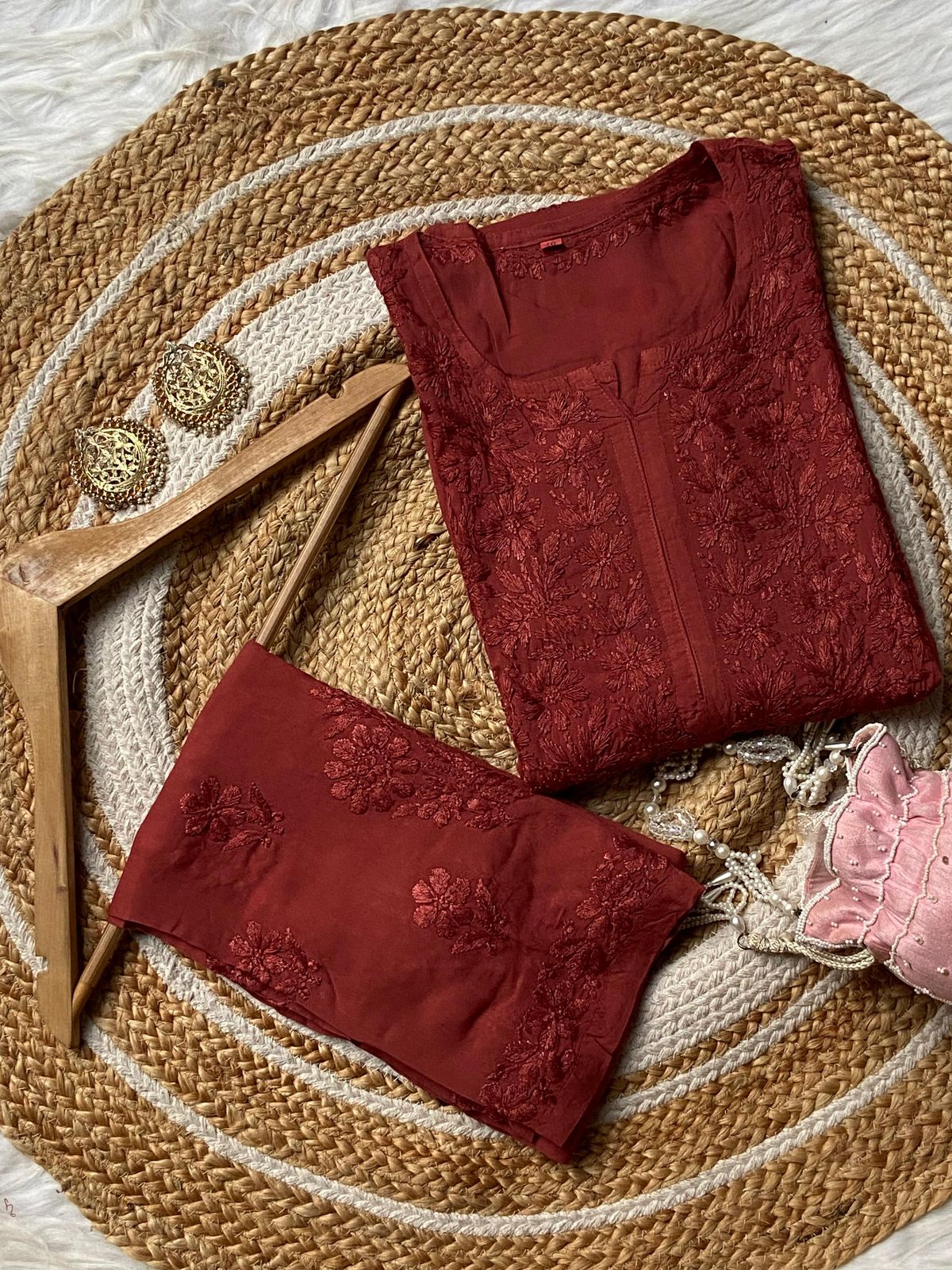 2 PIECE HAND EMBROIDERED SUIT