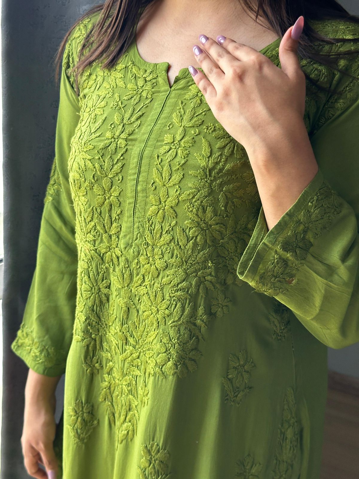 2 PIECE HAND EMBROIDERED SUIT