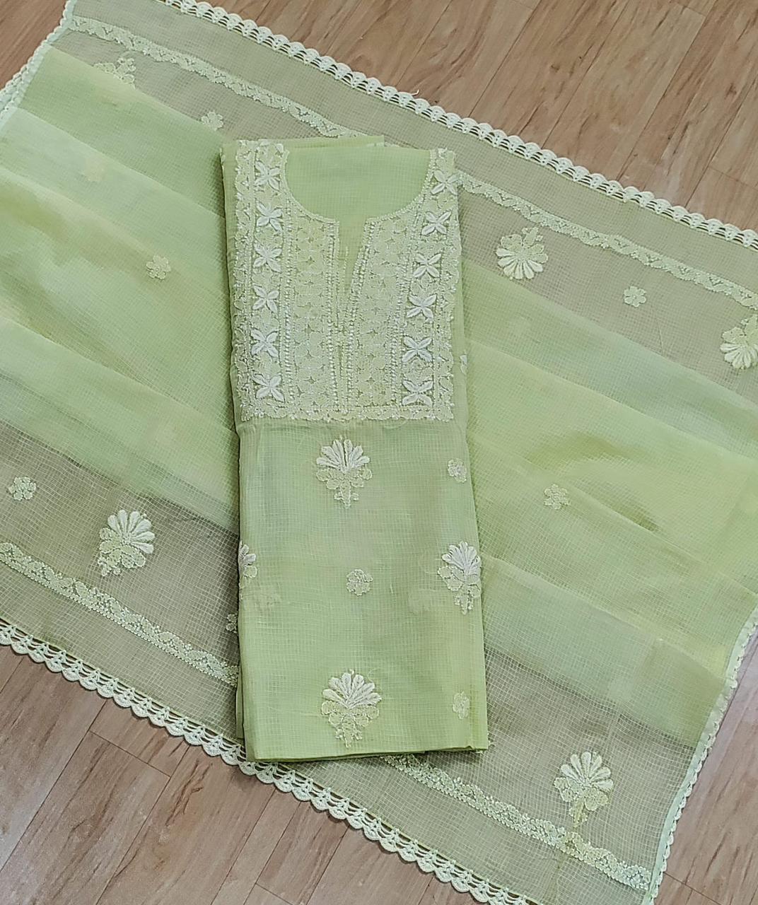 UNSTITCHED 2 PIECE HAND EMBRIODERED