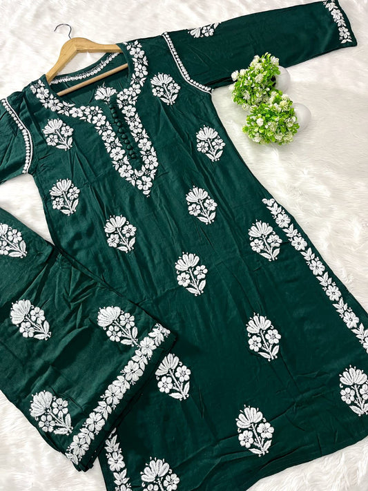 2 PIECE HAND EMBROIDERED SUIT