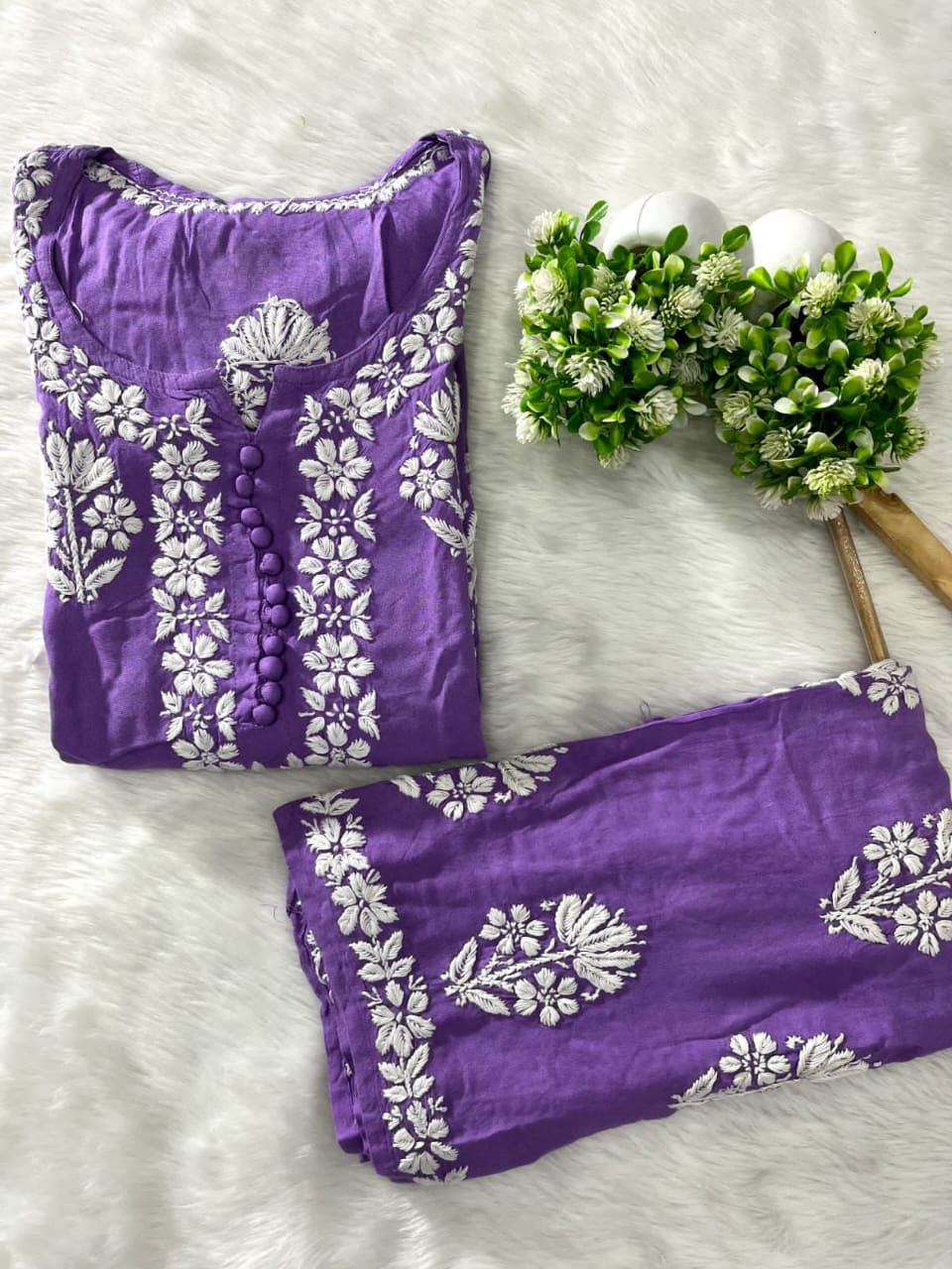 2 PIECE HAND EMBROIDERED SUIT