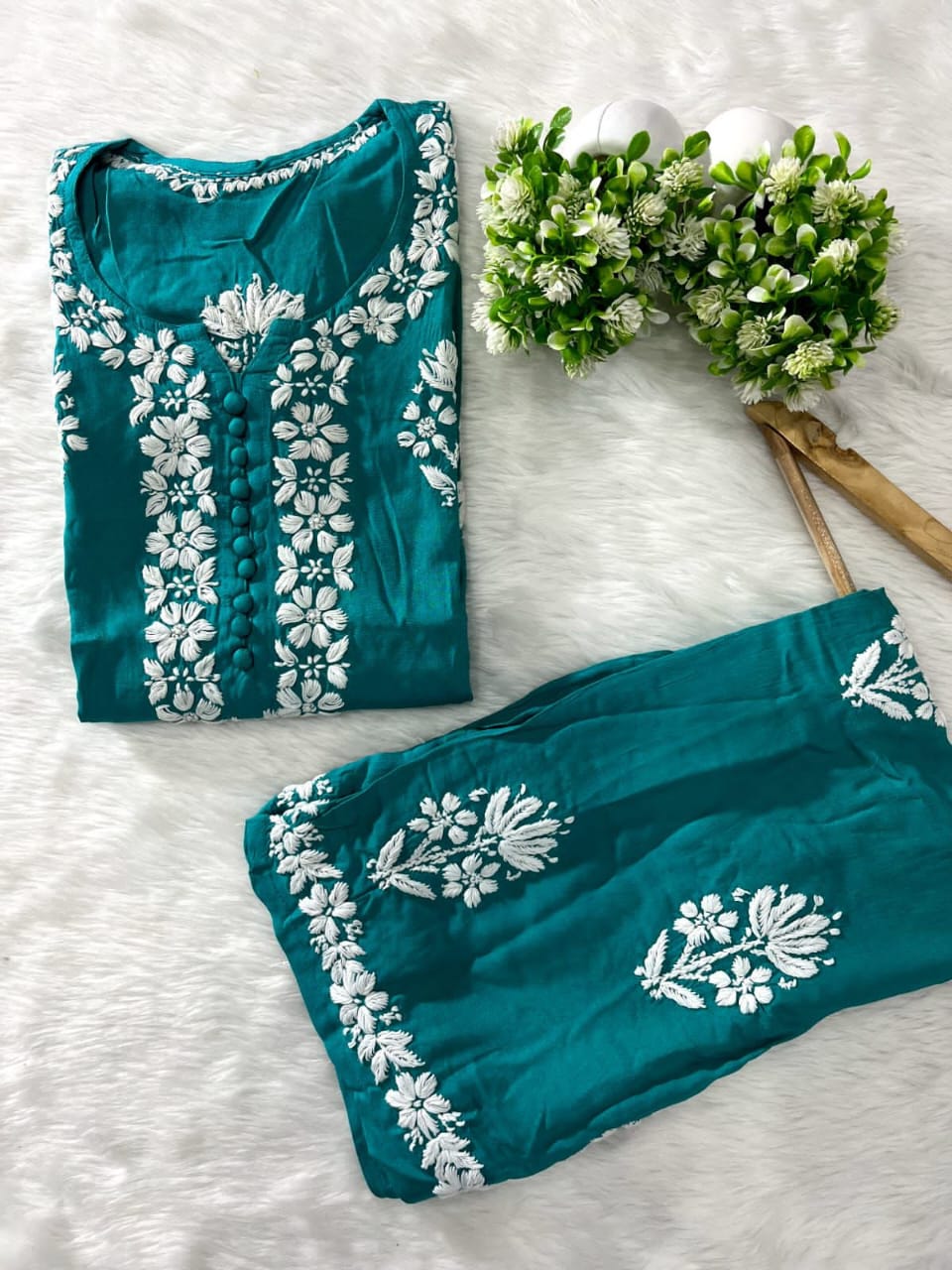 2 PIECE HAND EMBROIDERED SUIT