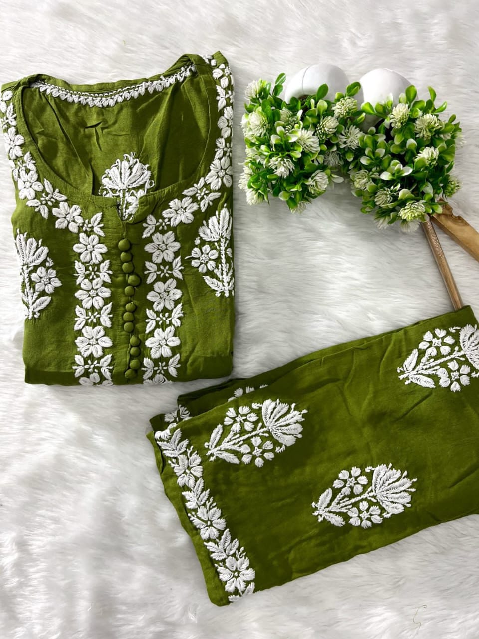 2 PIECE HAND EMBROIDERED SUIT