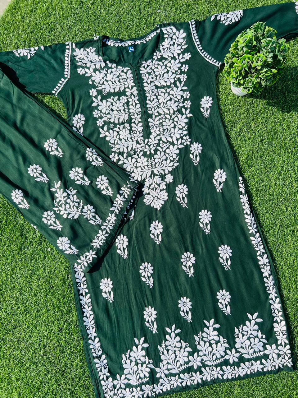 2 PIECE HAND EMBROIDERED SUIT