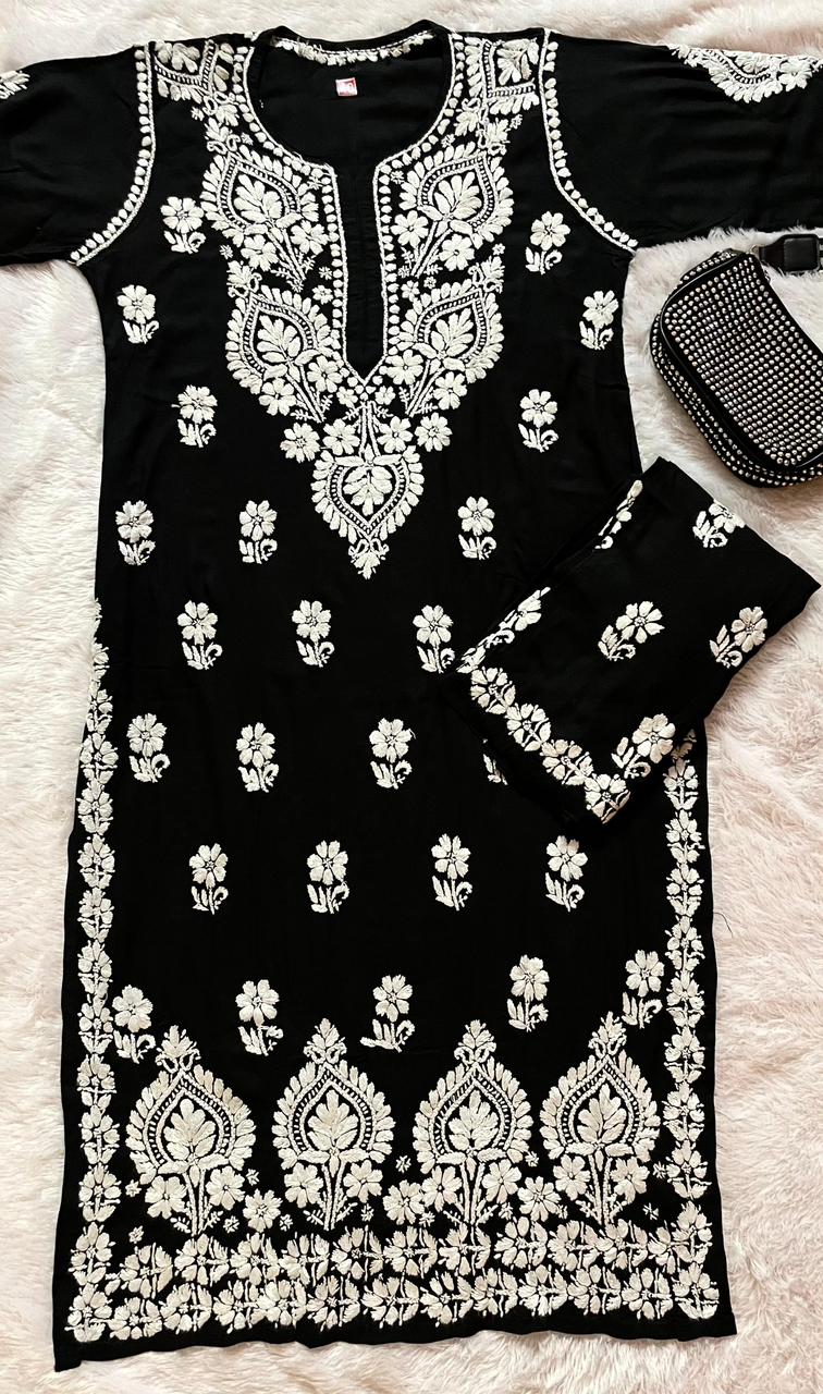 HEAVY HAND EMBRIODERED CHIKANKARI SET