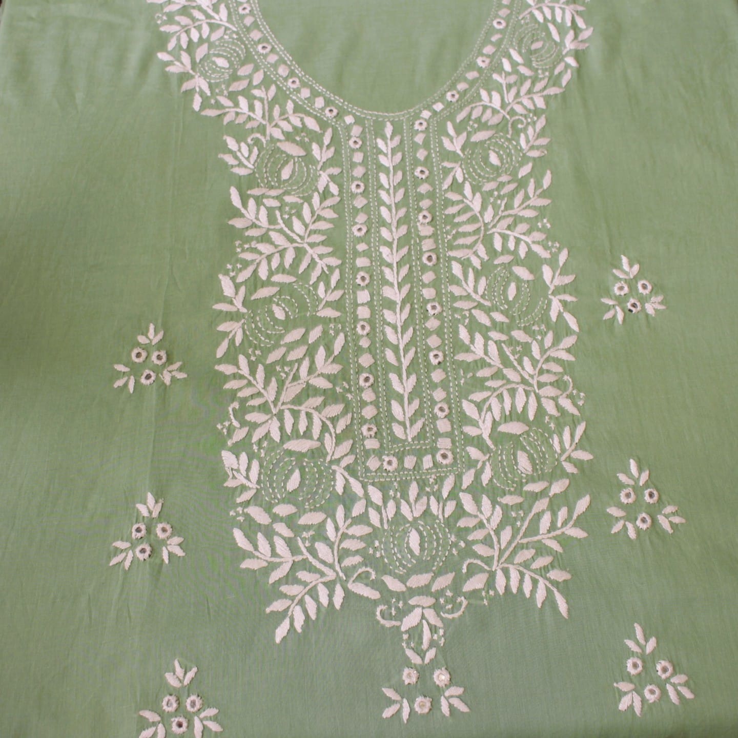 UNSTITCHED 3 PIECE HAND EMBRIODERED AND MIRROR WORK