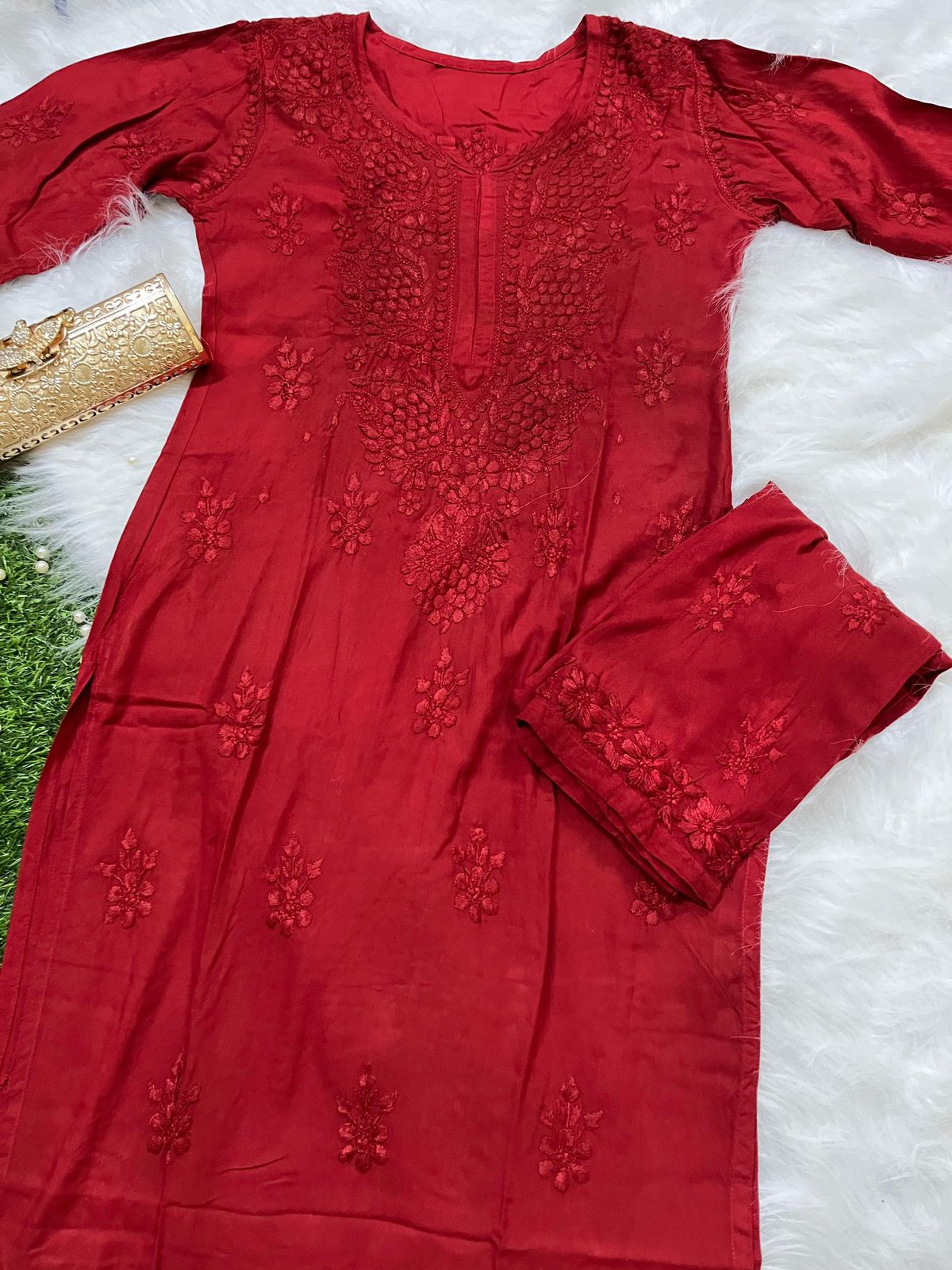 Premium Hand Embroidered Chikankari CO-ord Sets