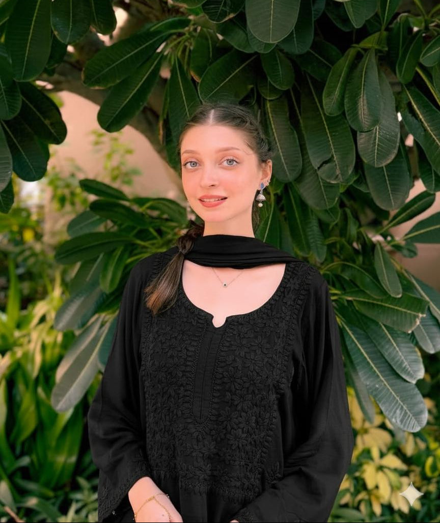 HANDMADE Winter LINEN JET BLACK 3 PIECE SET