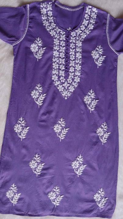Purple Long cotton kurta