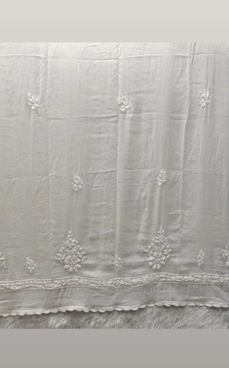 HAND EMBROIDERED CHIKANKARI DUPATTA