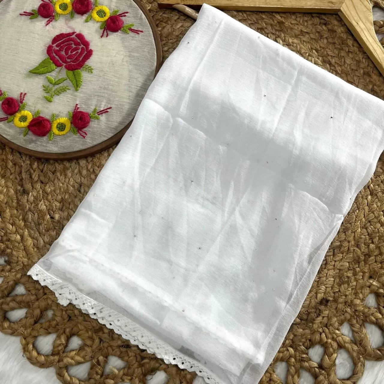 PURE CHIFFON LACE DUPATA