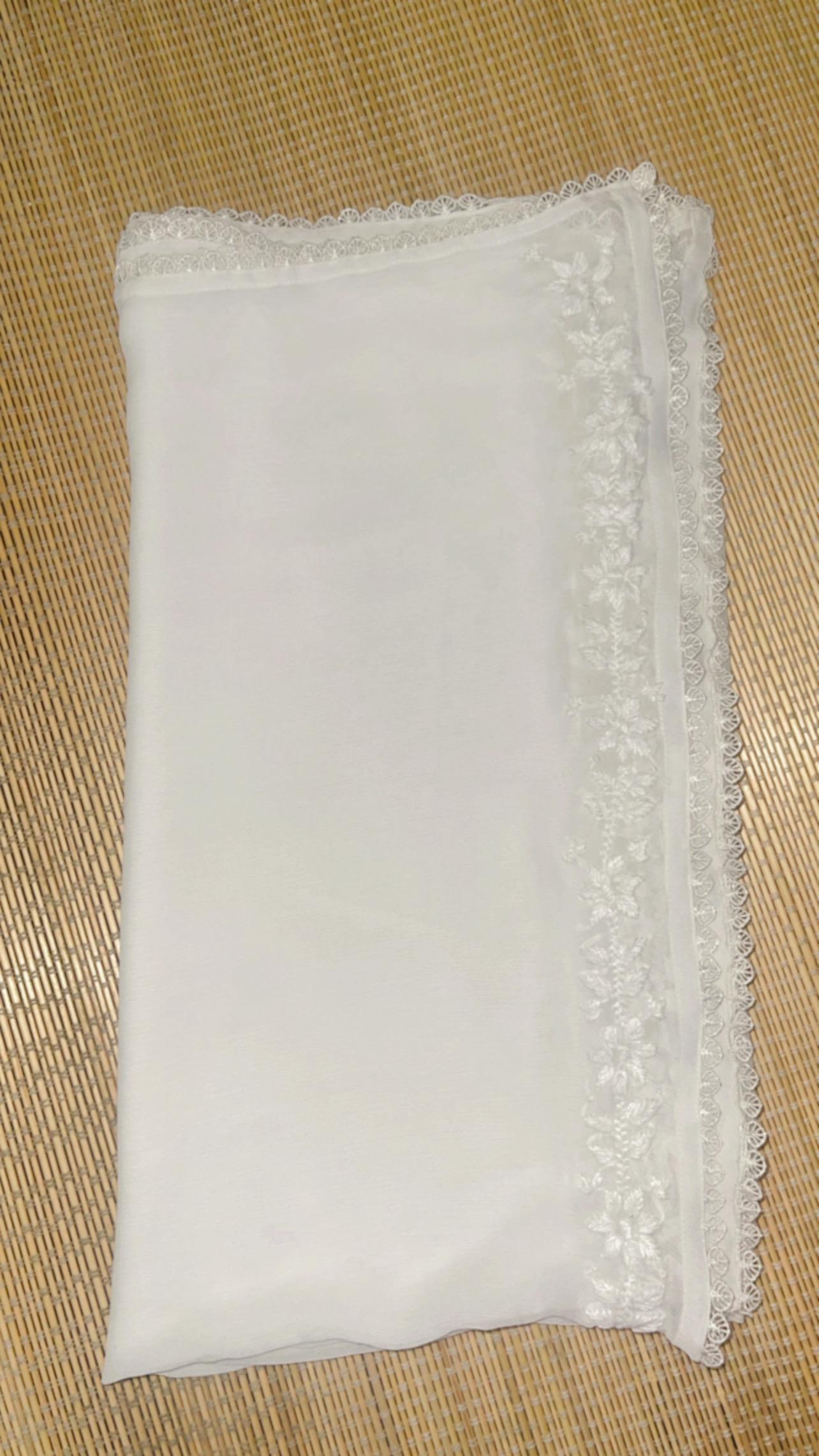 Premium Viscose Georgette Egg White 3Piece