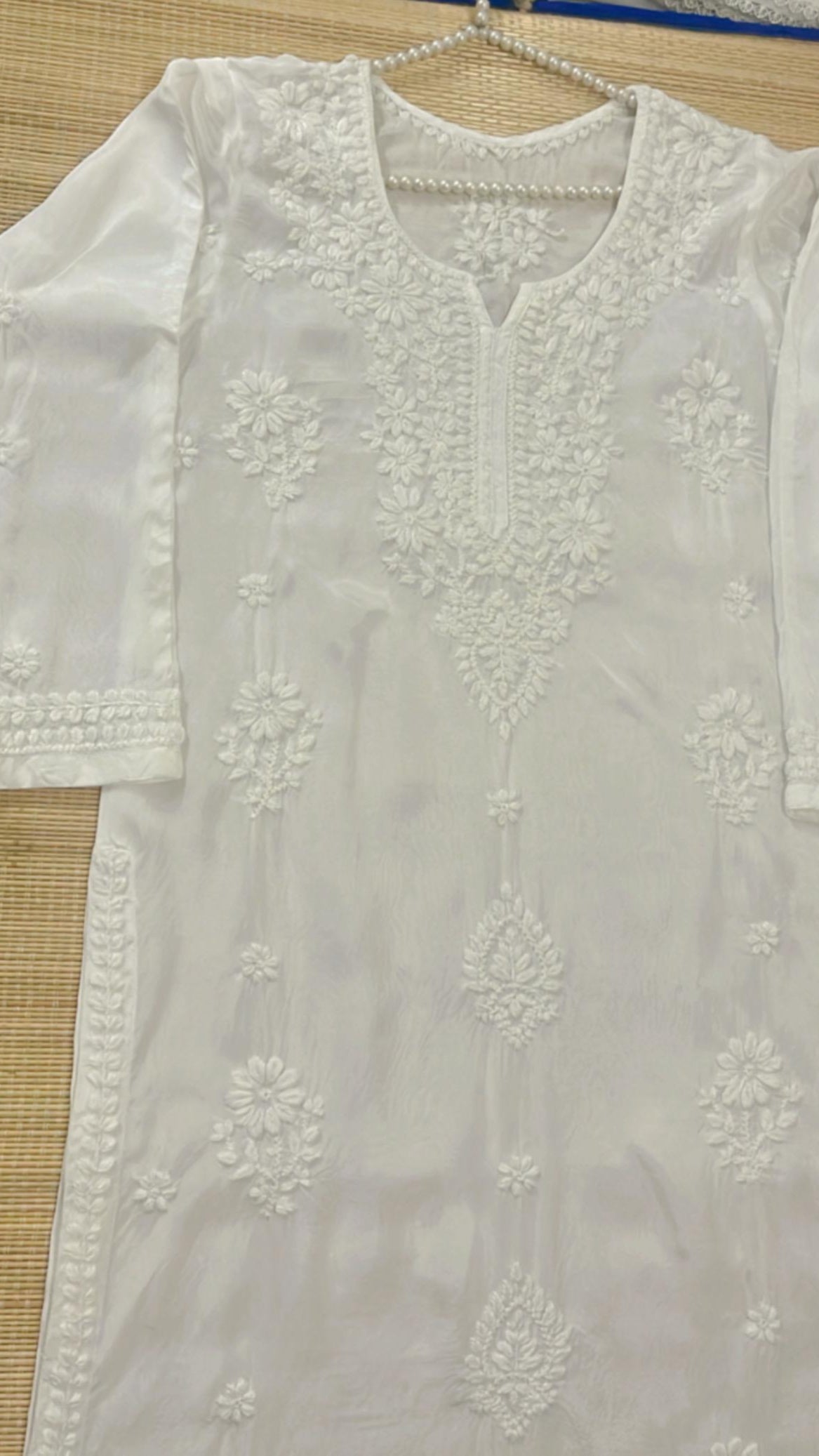 Premium Viscose Georgette Egg White 3Piece