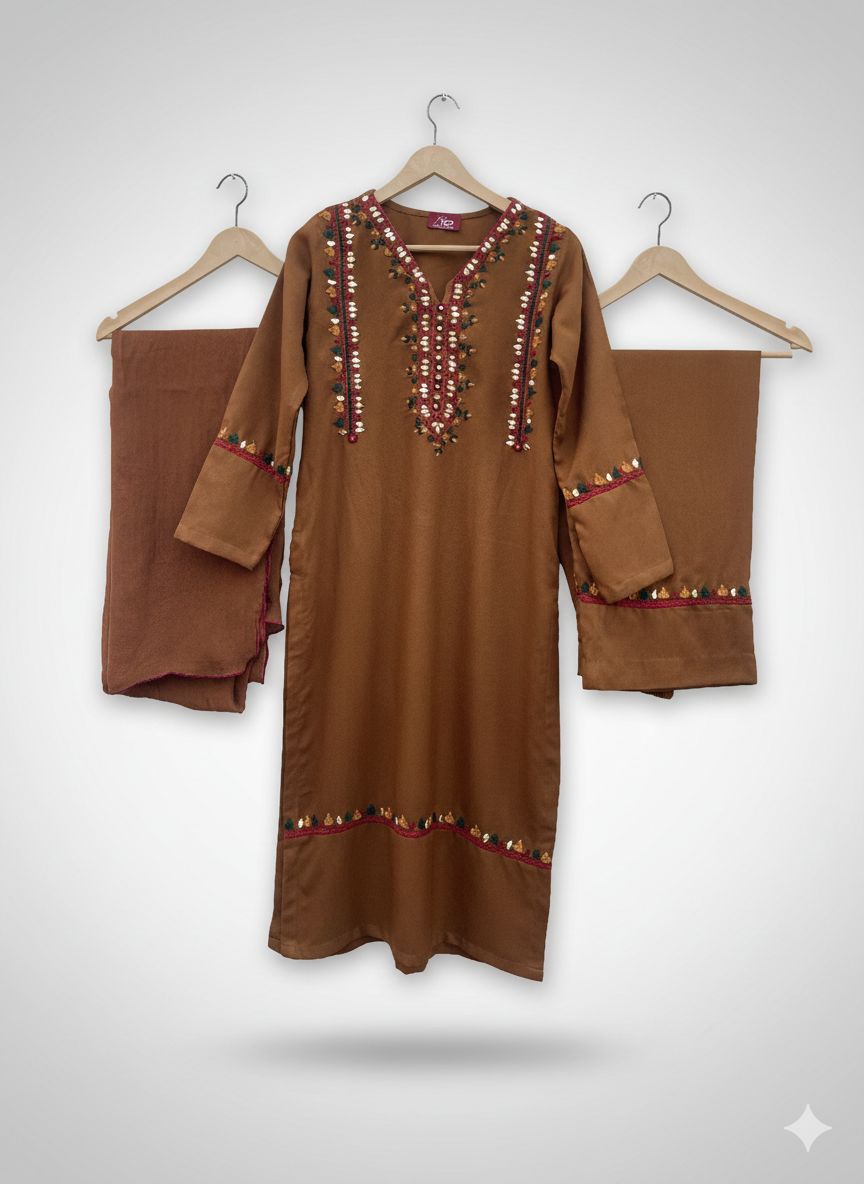 Winter Marina 3-Piece Suit –Camel Brown