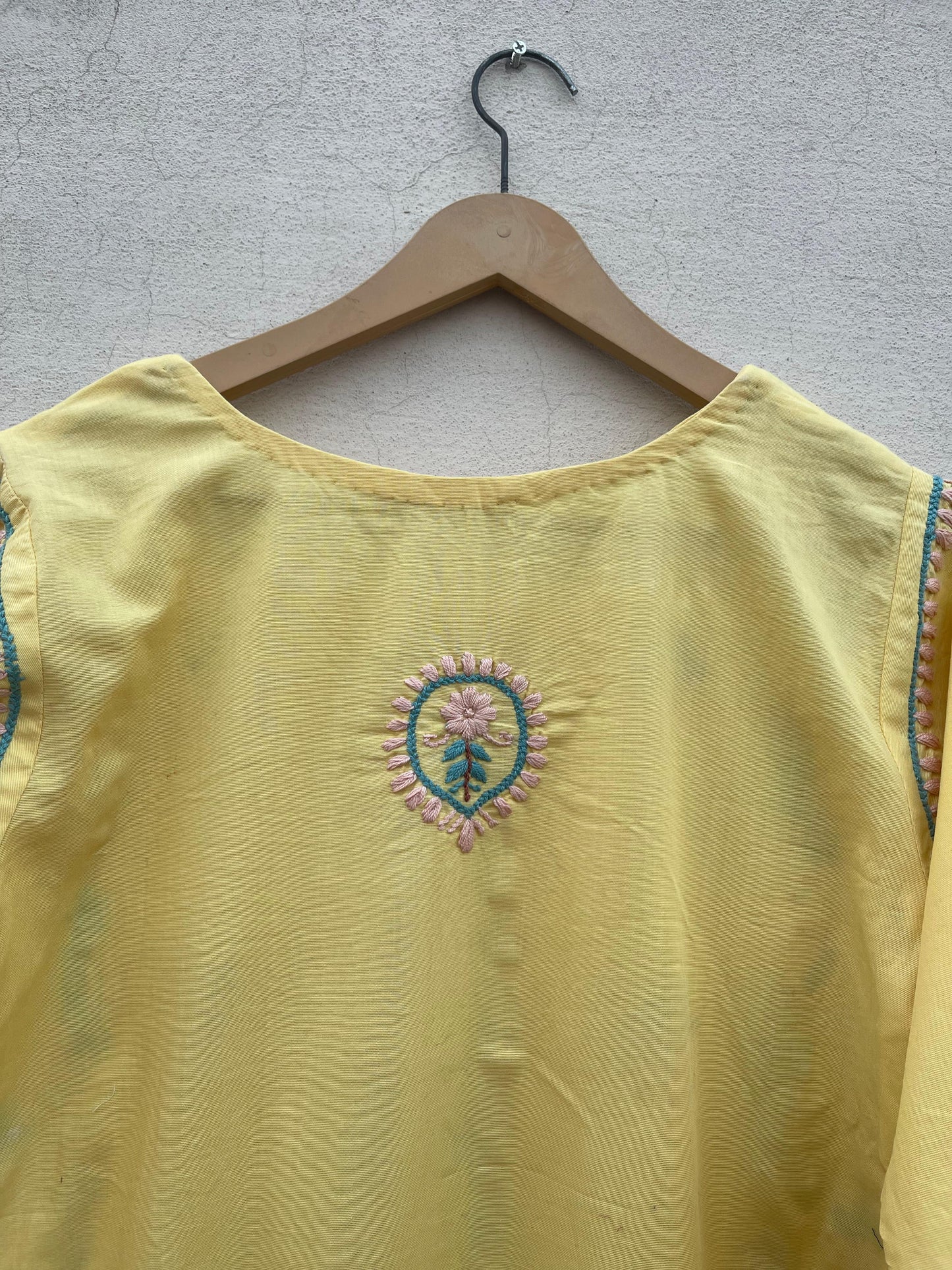 Butter-Yellow Handmade Chikankari Suit –Premium Fine Khaddar