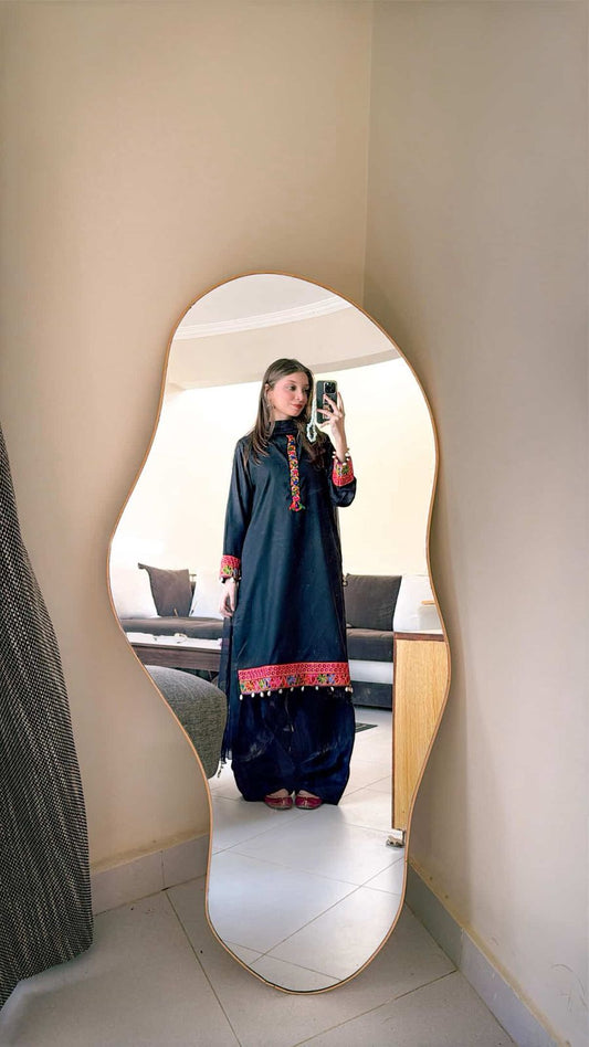 Afghani Suits With Farshi Shalwar – 3 Piece