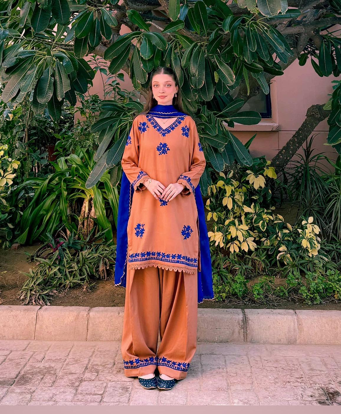 Desert Brown –Hand Embroidered 3-Piece Suit