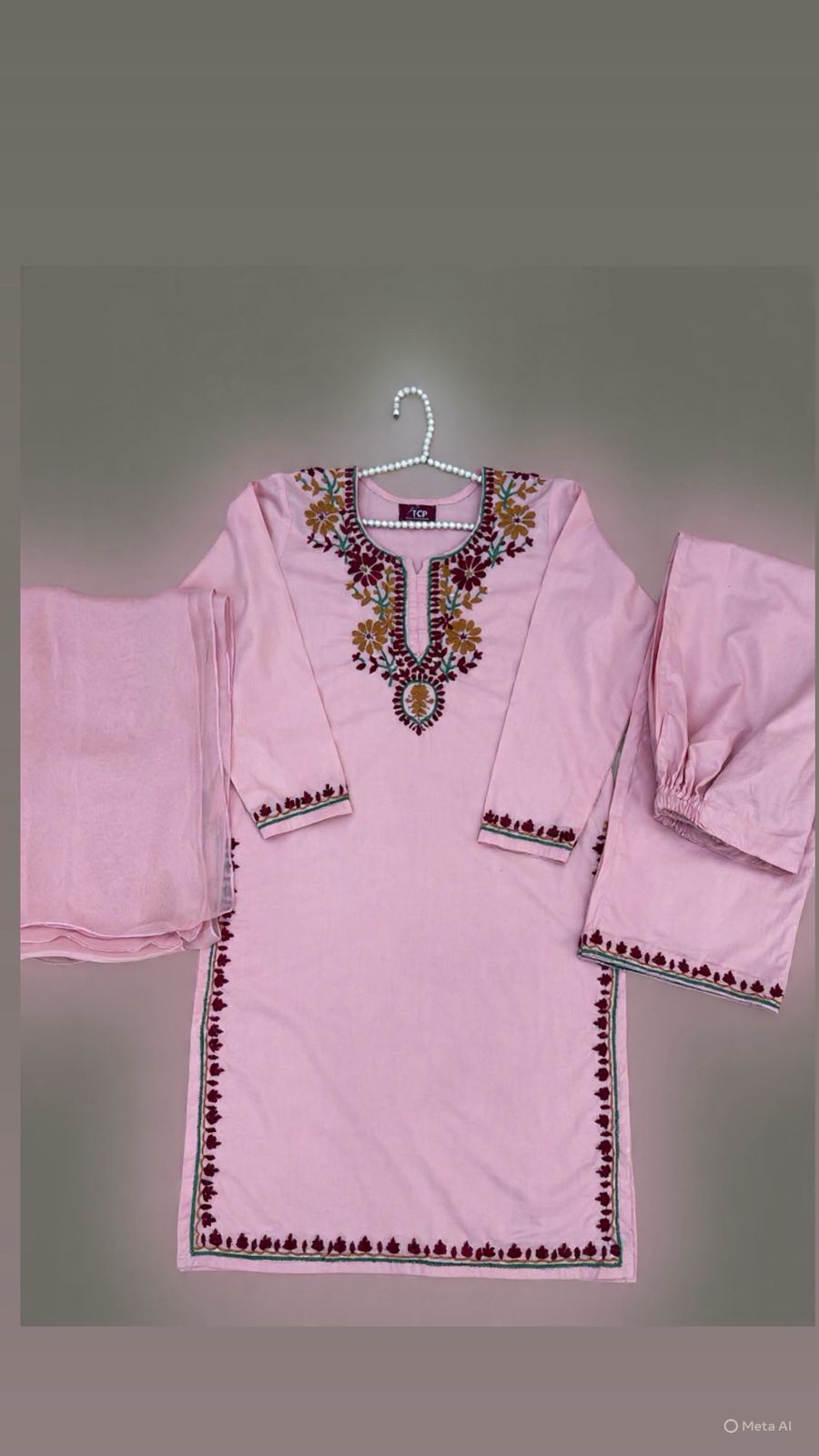 KASHMIRI HAND EMBROIDERED 3 PIECE