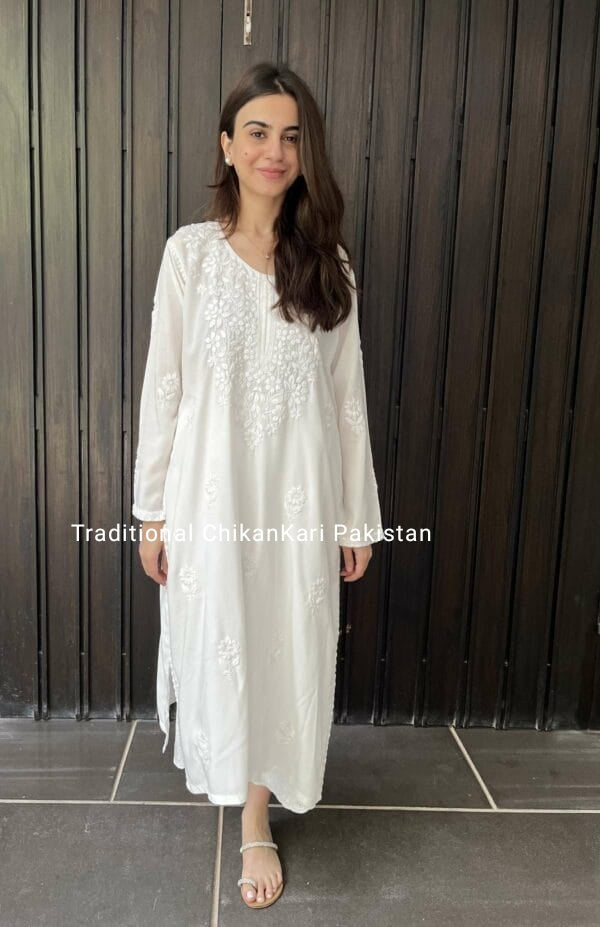 Premium Lawn Hand Embroidered ChickenQari kurties