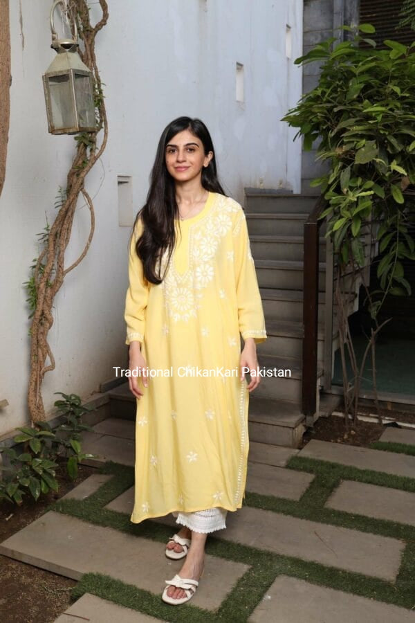 Premium Lawn Hand Embroidered ChickenQari kurties