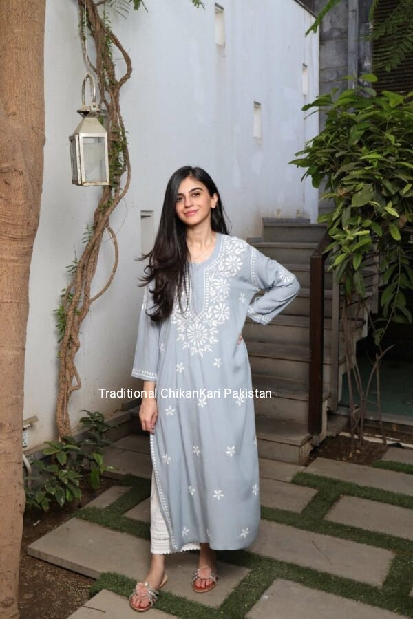Premium Lawn Hand Embroidered ChickenQari kurties