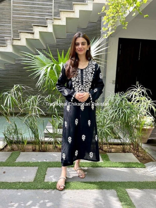 Premium Lawn Hand Embroidered ChickenQari kurties
