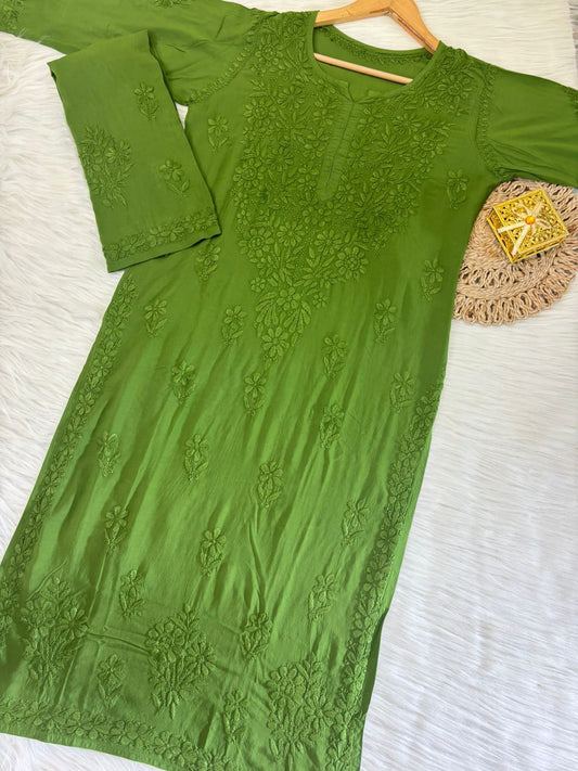 Heavy Hand-Embroidered Chikankari Set