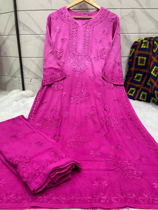 2 TONE LINEN SHIRT AND PALAZO SETS