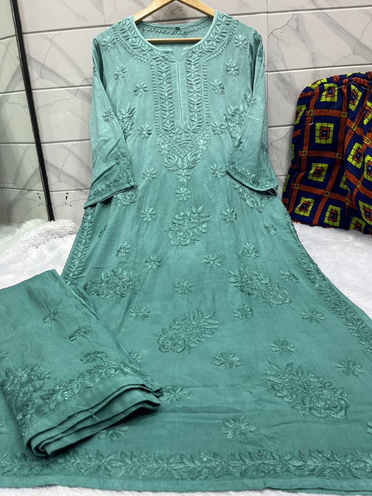 2 TONE LINEN SHIRT AND PALAZO SETS