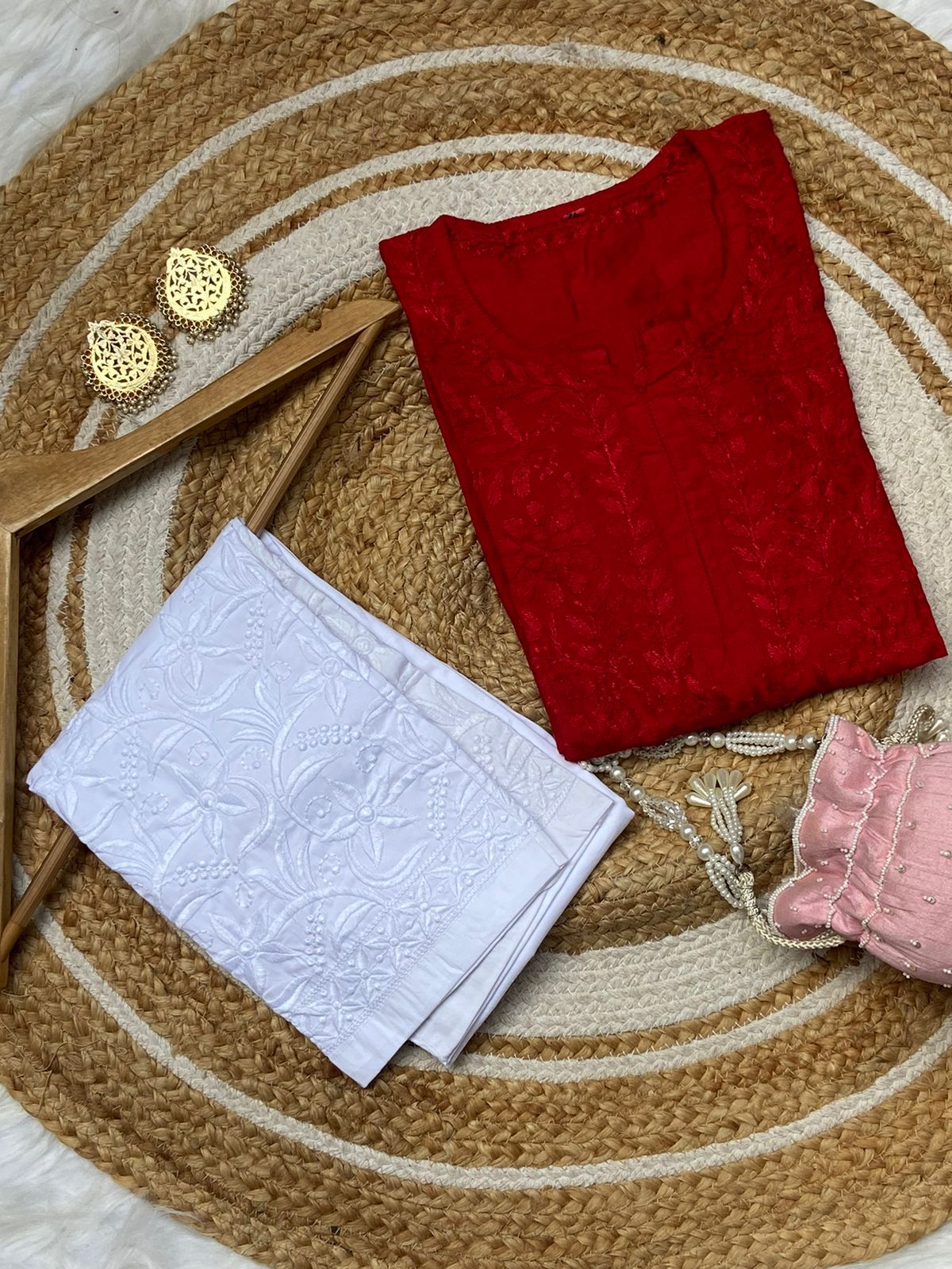 Hand-Embroidered Chikankari 2 piece