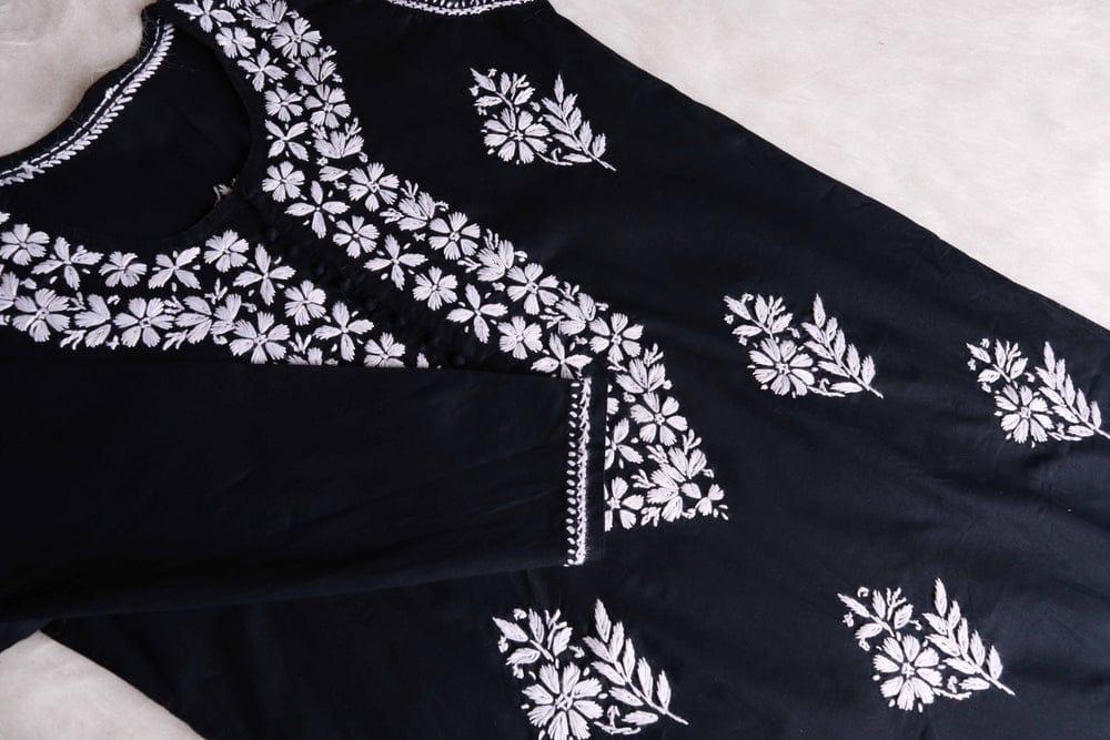 Black Long cotton kurta