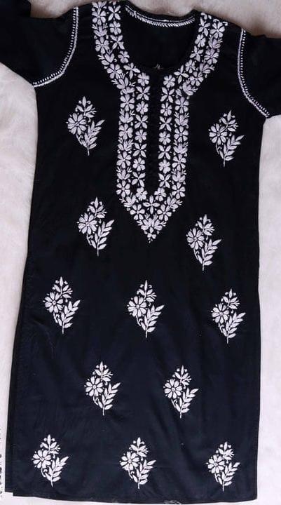 Black Long cotton kurta