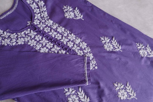 Purple Long cotton kurta