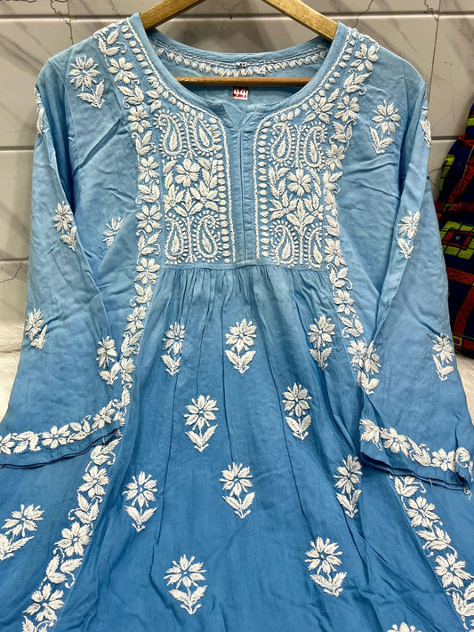 CHIKANKARI LONG FROCKS