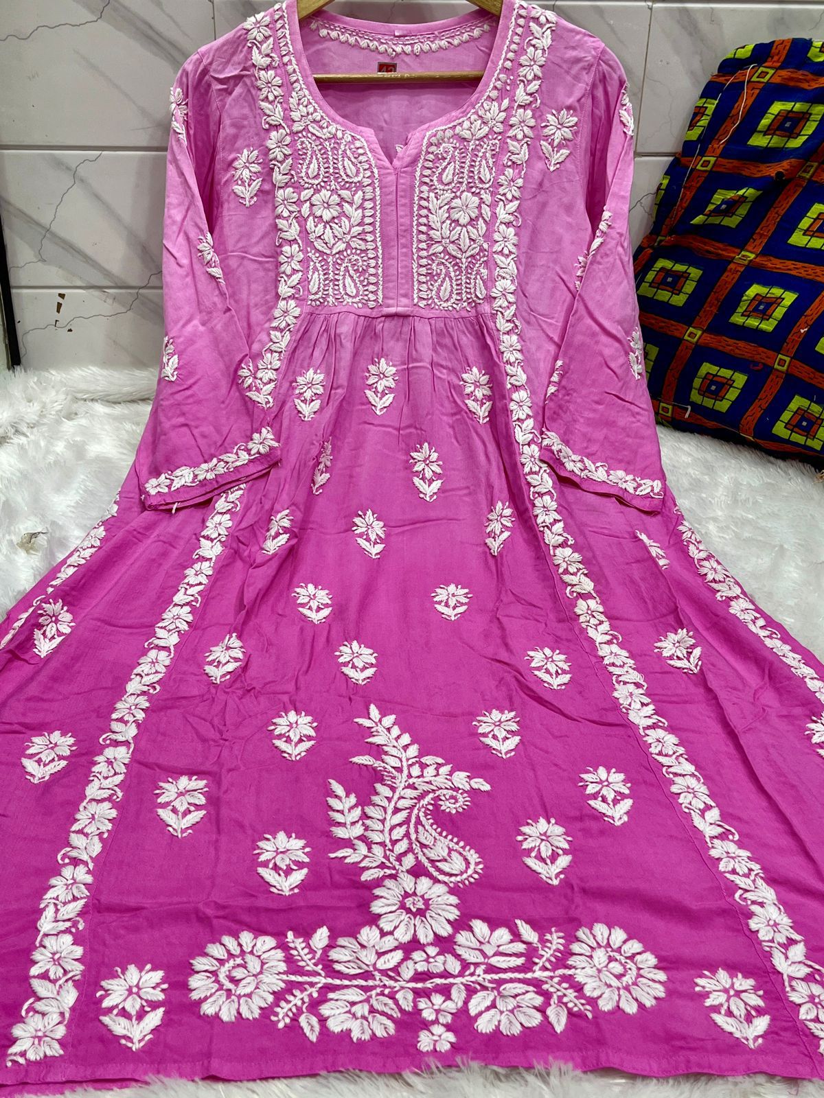 CHIKANKARI LONG FROCKS