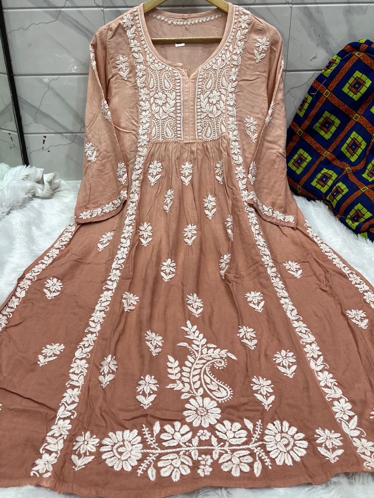 CHIKANKARI LONG FROCKS