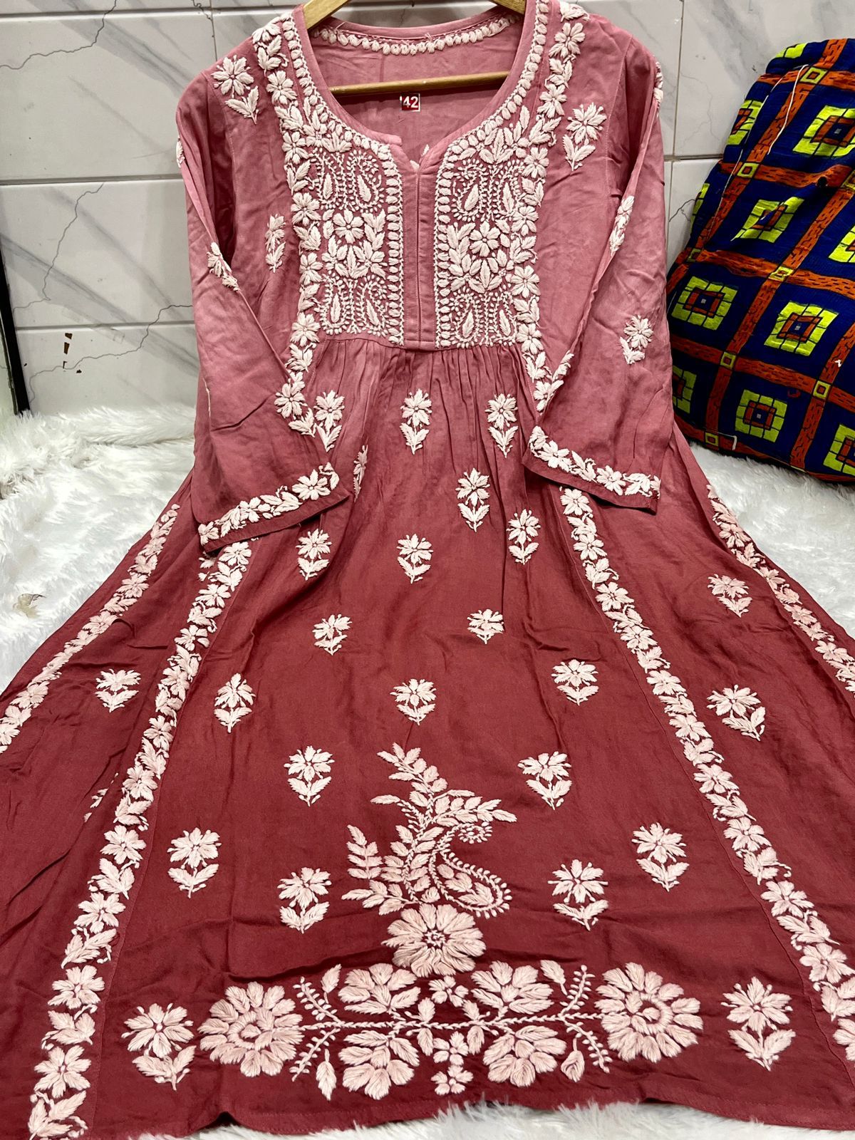 CHIKANKARI LONG FROCKS