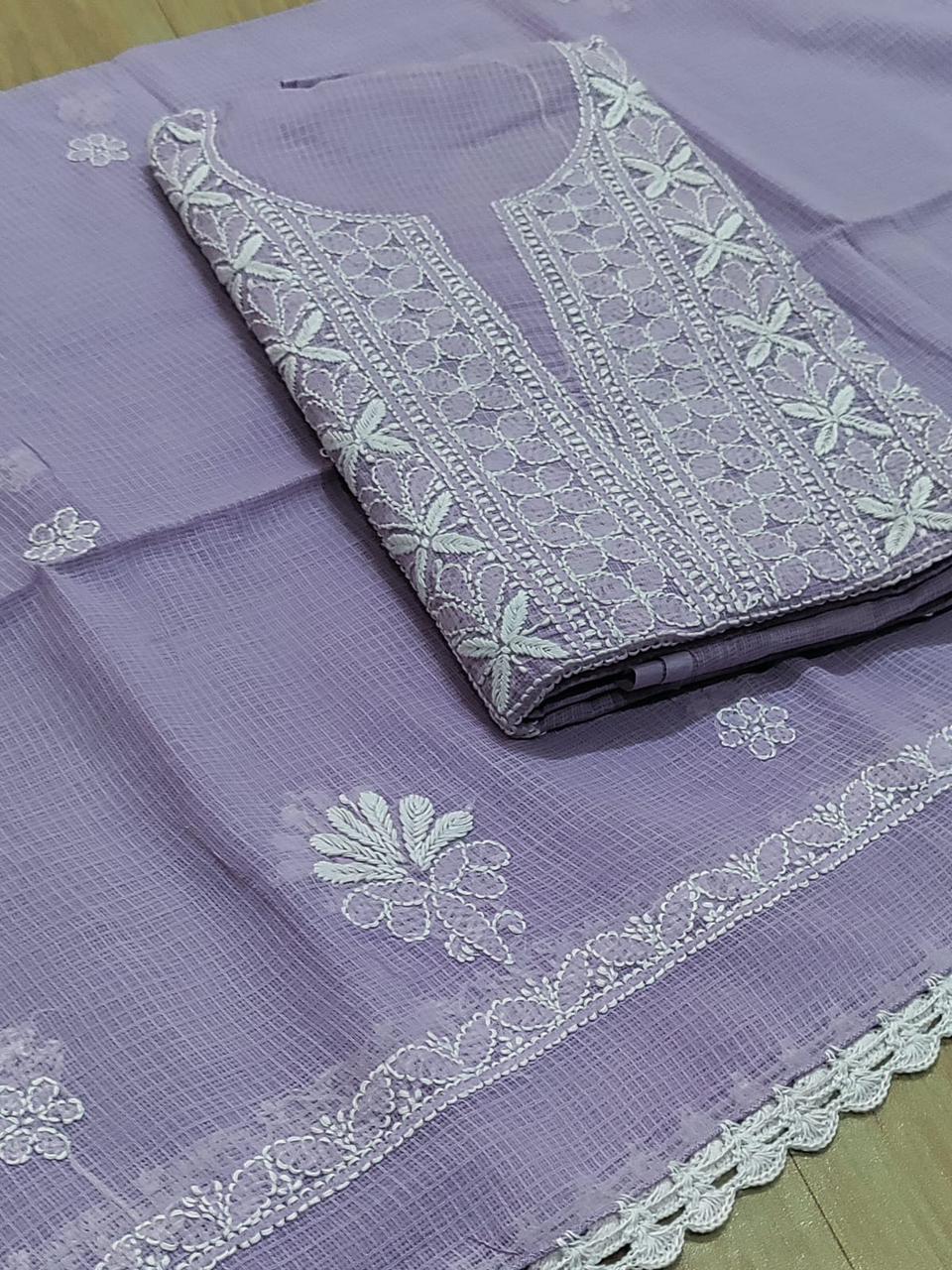 UNSTITCHED 2 PIECE HAND EMBRIODERED