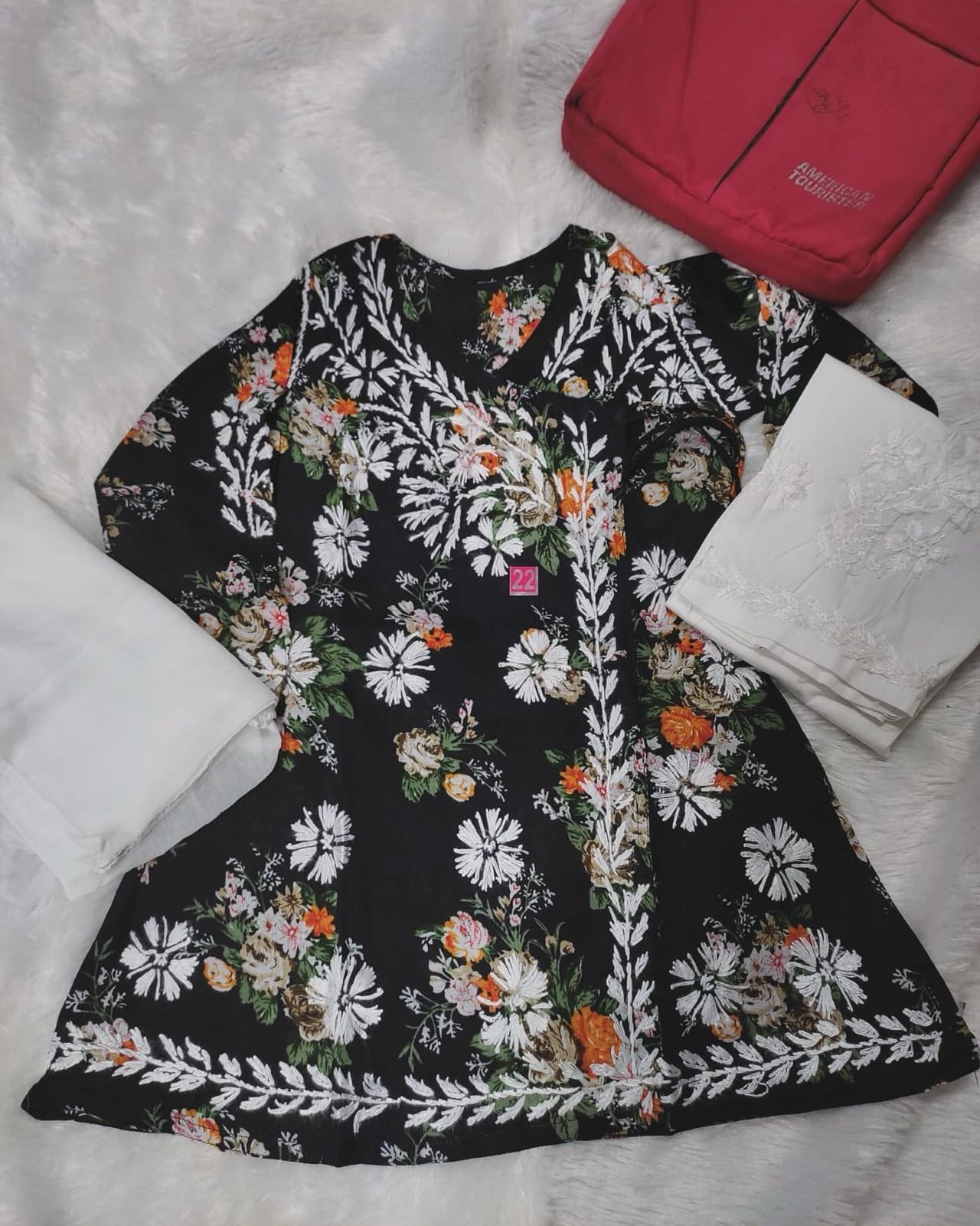 ANARKALI FROCK SET 3 PIECE