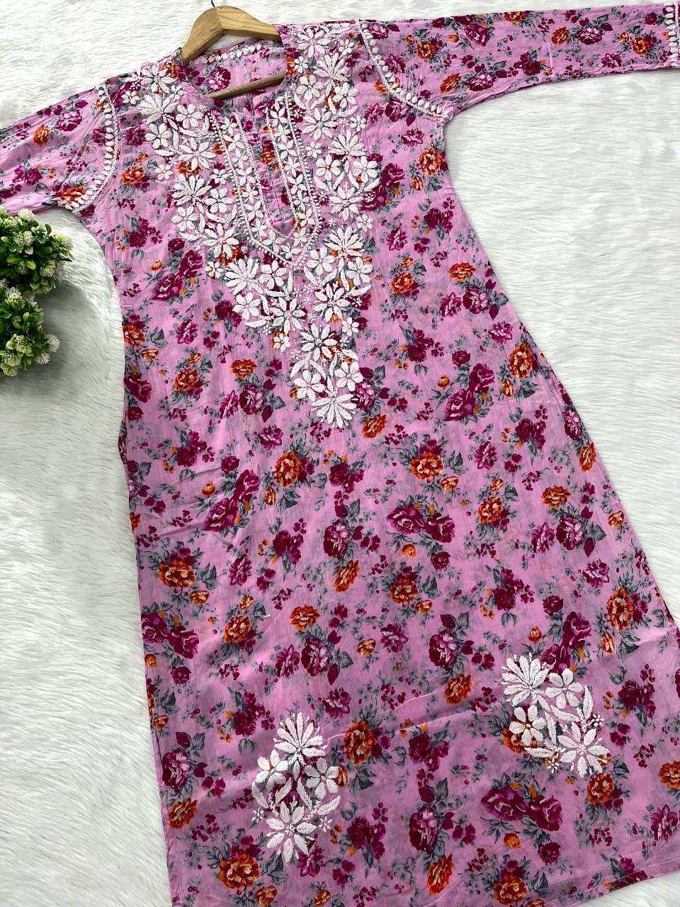 HAND EMBRIODRED LAWN KURTAS