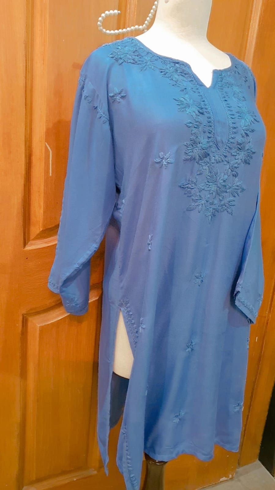 SAJAL ALY HAND EMBRIODERED CHIKANKARI KURTI