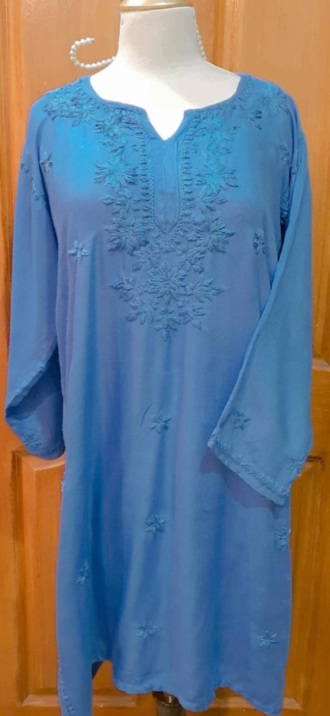 SAJAL ALY HAND EMBRIODERED CHIKANKARI KURTI