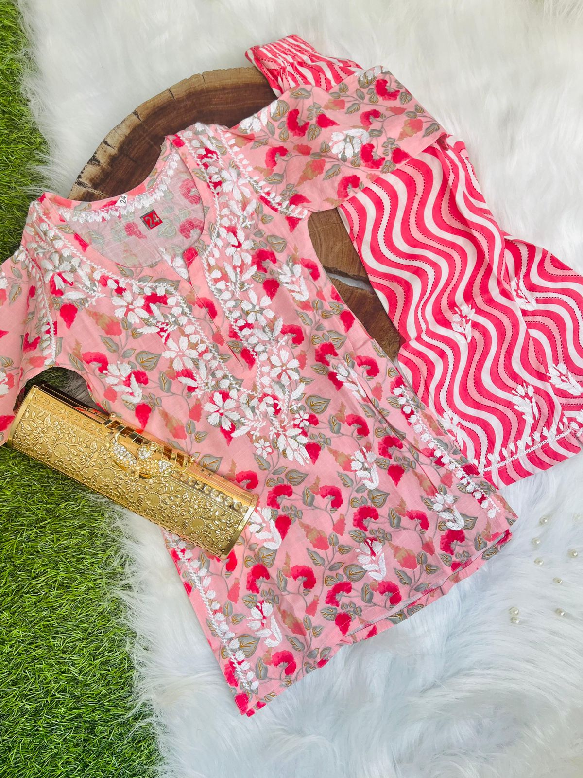 KID 2 PIECE HND EMBRIODERED SET