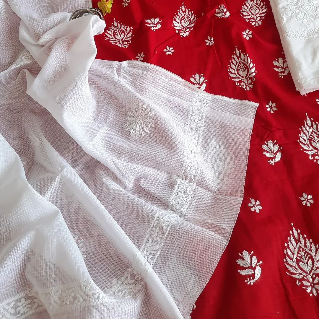 UNSTITCHED 3 PIECE HAND EMBRIODERED