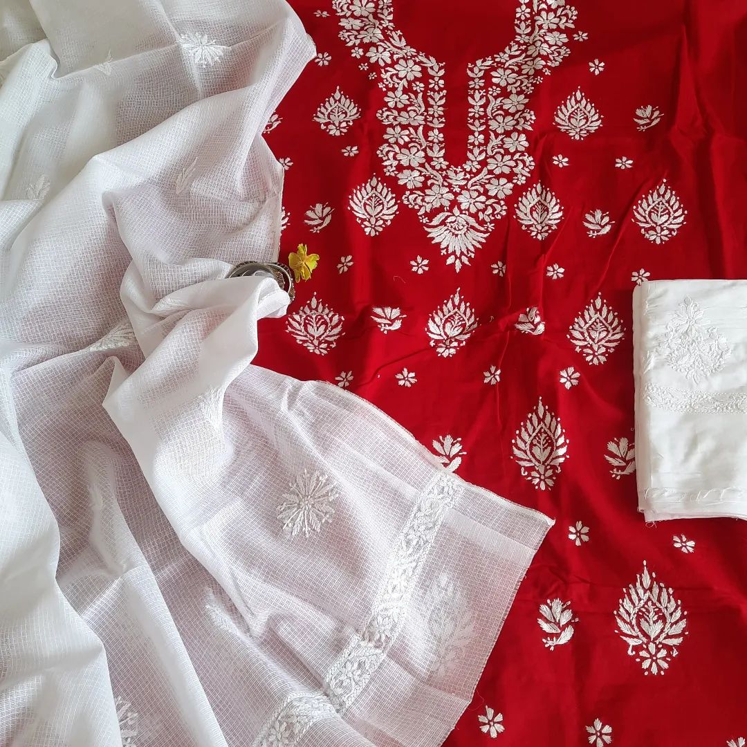 UNSTITCHED 3 PIECE HAND EMBRIODERED